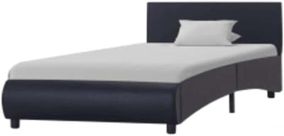 Bedframe Kunstleer - Ledikant Frame - Slaapkamer Inrichten - Met LED Verlichting - 100x200 cm - Zwart