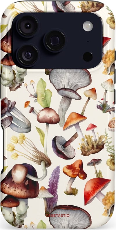 Casetastic hoesje geschikt voor Apple iPhone 17 Pro - MagSafe - Dubbellaagse bescherming - Herfst spoor - Fashion Case - Taupe Wit Zilver Perzik
