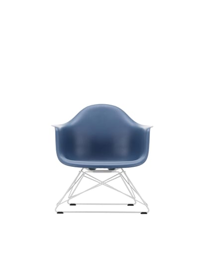 Vitra Eames Plastic Armchair LAR - zeeblauw RE - wit - zeeblauw RE
