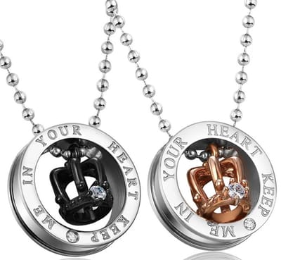 Keep Me In Your Heart Ketting Set voor Hem en Haar - Romantisch Liefdes Cadeau - Valentijnsdag - Valentijn Cadeautje voor Mannen