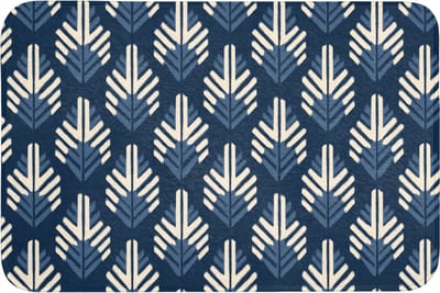 Badmat 90x60 cm - Antislip - Modern - Patroon - Blauw - Badmatten voor badkamer - Badkamermat - Douchemat - Badkamer mat