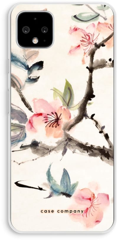 Case Company® - Hoesje geschikt voor Google Pixel 4 XL hoesje - Japanse bloemen - Soft Cover Telefoonhoesje - Bescherming aan alle Kanten en Schermrand
