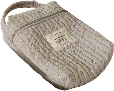 Baby Verzorgingstas - Luiertas Organizer - Baby Benodigdheden - Gewatteerd Borduurwerk - 36x28x8 cm - Enkel