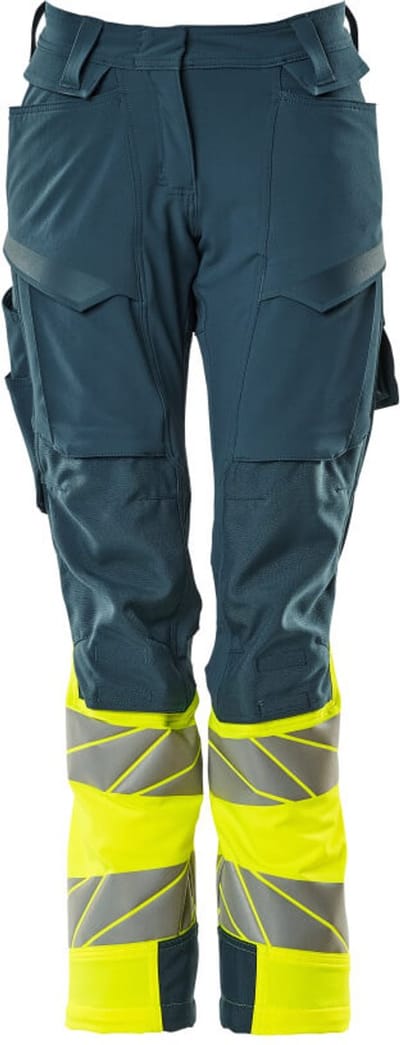 Mascot Accelerate Safe Broek met kniezakken 19178-511 - donkerpetrol/hi-vis geel - C34 - 76