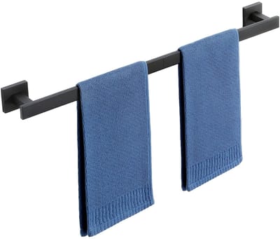 Dailygoods - Mooche Handdoekhouder zwarte wandmontage, badkamerhanddoekhouder, SUS304 roestvrijstalen handdoekstang 70 cm handdoekhouders voor badkamers, keukens, toiletten en woonkamers