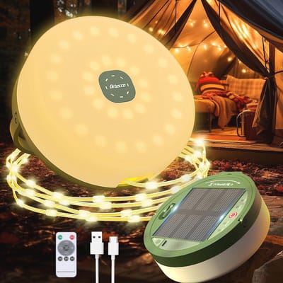 Oplaadbare Solar Camping Lamp met 8 Verlichtingsmodi en IP45 Waterdicht