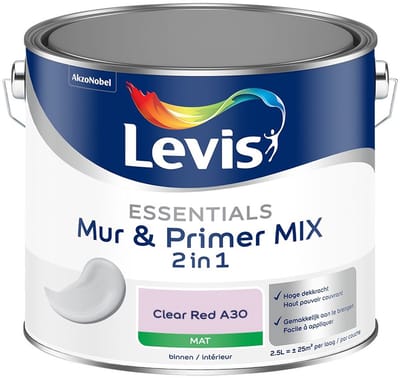 Levis - Essentials Mur & Primer Mix - Clear Red A30 - Mengverf - 2,5 L