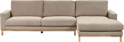 SIGGARD - Hoekbank - Taupe - Linkszijdig - Polyester