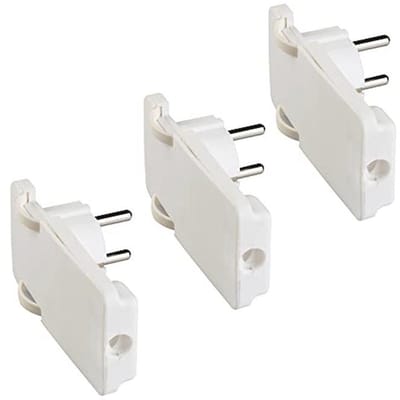 Set van 3 Ruimtebesparende Stekkers 16A 2P + T met Zijdelingse Aarde en 90 Graden Kabeluitgang