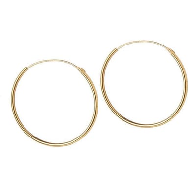 Ooringen 40 mm goud op zilver - verguld double