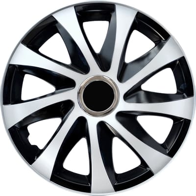 NRM DRIFT Extra - wieldoppen 14" - Set van 4 stuks - Wit / Zwart
