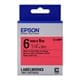 Epson LK-2RBP tape zwart op pastel rood 6mm (origineel)