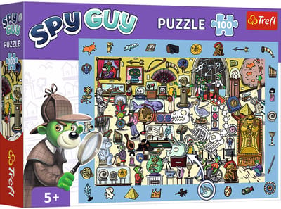 Trefl puzzel 100 stukjes - Spy Guy museum avontuur - The Treflik Family.