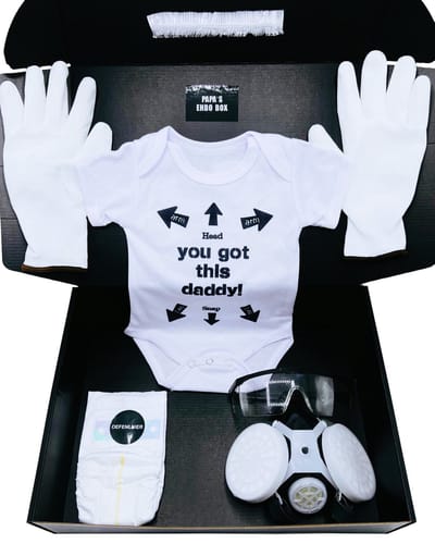 Kraamcadeau -Papa's eerste hulp box - Cadeau zwangerschap - Babyshower - Ook rechtstreeks te versturen als cadeau