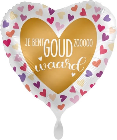 Folieballon Je Bent Goud Waard - bedankt - waardering