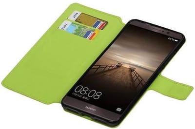 Cross Pattern TPU Bookstyle Wallet Case Hoesje Geschikt voor Huawei Mate 9 Groen