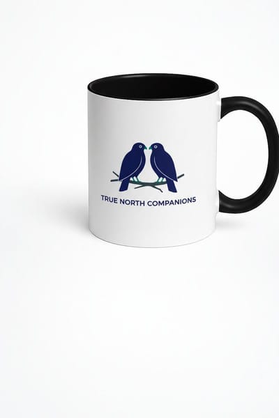 True North Companions Mok - Unieke Koffiemok met Twee Liefdevolle Vogels - Origineel Cadeau