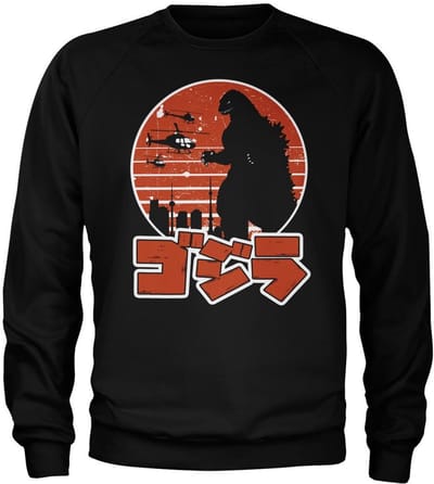 Godzilla Zwarte sweater met Japans logo