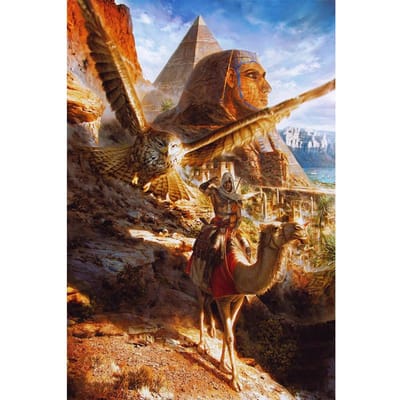 Piramide Uil Diamant borduurwerk Diy Diamond schilderij mozaïek Diamant schilderij kruissteek 20X30CM beige