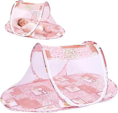 Baby Klamboe Tent - Draagbare Wieg - Veilige Slaap - Opvouwbaar Ontwerp - 108 x 60 cm - Roze