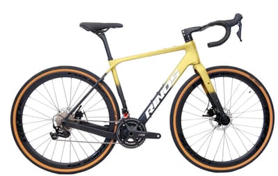 Rinos Sandman 3.0 Carbon - Gravel Fiets - Gravel Bike met SHIMANO 105 ST-R7000 - 22 versnellingen en schijfremmen - lichte fiets voor dames en heren - 700 x 40C - Zwart Zand - S - 50