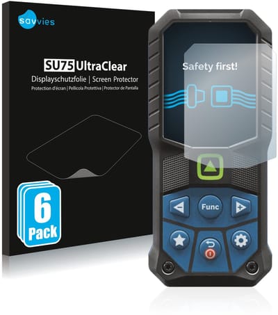 Savvies - Screenprotector voor Bosch GLM 50-25 G - Folie Beschermfolie transparant 6 Stuks