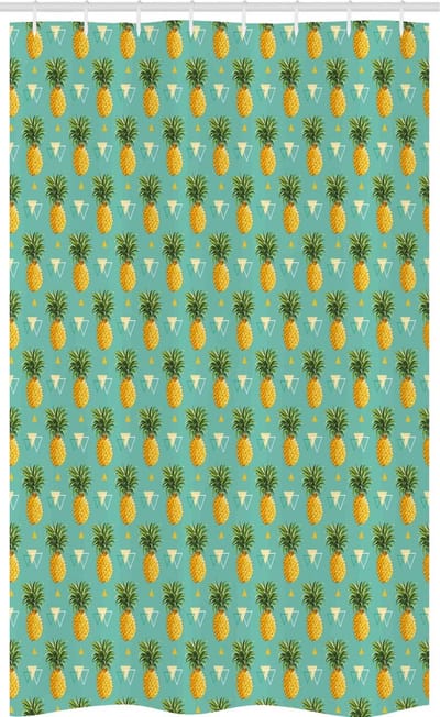 ABAKUHAUS Ananas Duschvorhang – Geometrisch – 120x180 cm – Polyester