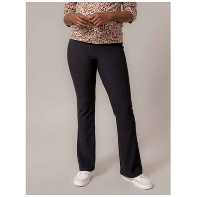 Prénatal Zwangerschapsbroek Dames - Zwangerschapskleding - Broek Zwangerschap Flared- Zwart - Maat XS