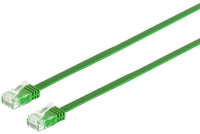 Patchkabel-Flachkabel U/UTP cat. 6 slim grün 1m