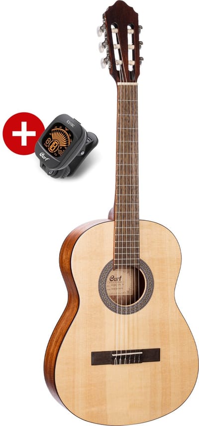 Cort AC200-3/4 Open Pore incl. gigbag en tuner - Klassieke starters gitaar - hout / naturel