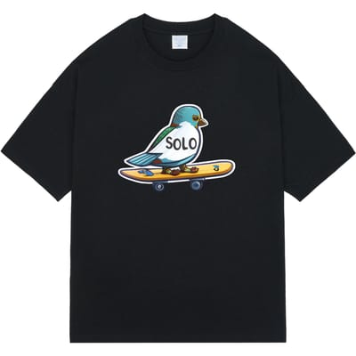Heren Retro Cartoon Skateboard T-shirt met Korte Mouwen Heren en Dames Dezelfde Stijl Losse Top met Halve Mouw XXL