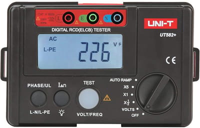 Digital RCD Tester voor Aardlekbeveiliging - ELCB Meter met Misoperation Buzzer