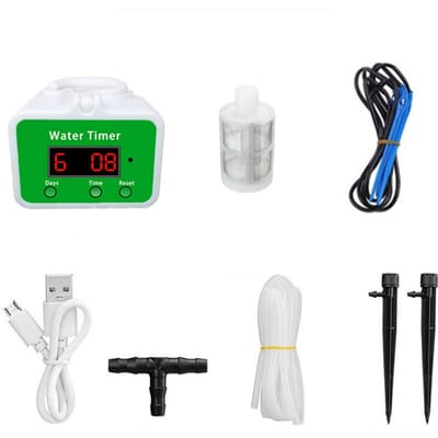 Automatische Bewateringsmachine Kit Handig Waterbesparend Zelfbewateringssysteem voor Huis Balkon Tuin white