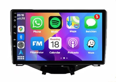 Autoradio 2/32GB met Carplay en Android auto | Geschikt voor Citroen C1, Peugeot 108, Toyota Aygo 2014-2022 | Radio scherm met Navigatie | 2014 2015 2016 2017 2018 2019 2020 2021 2022 | B40