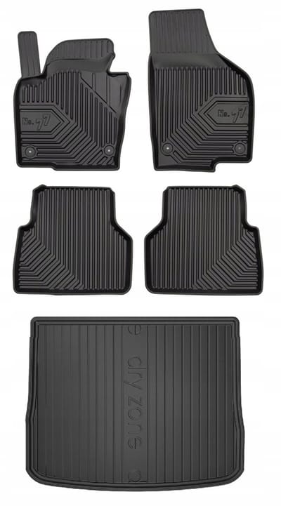 Frogum Serie 77 Volkswagen Tiguan I – Automattenset + Kofferbakmat – Perfecte Pasvorm – Geurloos TPE – Hoge Beschermrand