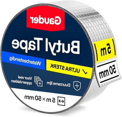 Butylband waterdicht - Zelfklevend afdichtband - Dakgoot reparatie - Extreme hechting - 50 mm x 5 m - Aluminium