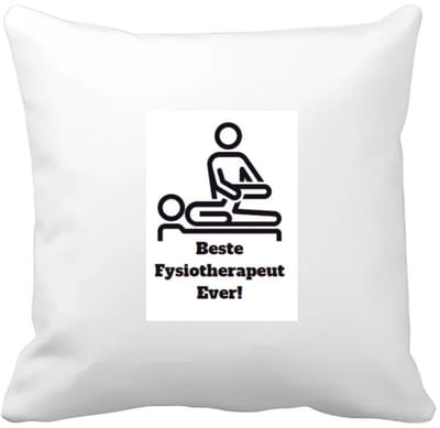 Akyol - beste fysiotherapeut Kussen hoes - Beste fysiotherapeut - therapeut - cadeau - 40 bij 40 cm