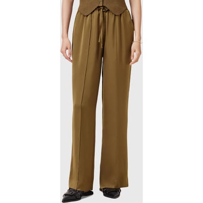 AllSaints Alba Satin Trouser Moss Green Taglia: XS | Pantaloni Outlet | Donna | Verde