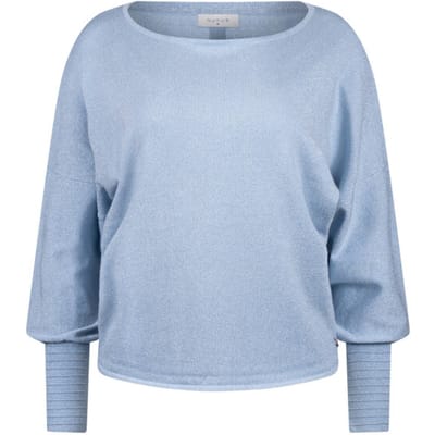NUKUS Jorien Pullover Lurex Truien & vesten Dames - Sweater - Hoodie - Vest- Lichtblauw - Maat L