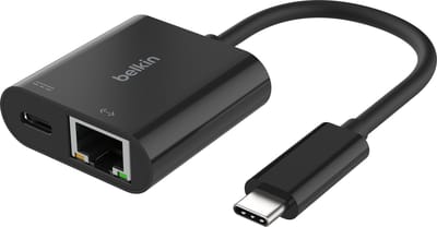 Belkin Connect USB-C/Ethernet- en oplaadadapter (100W) 1000 Mbit/s