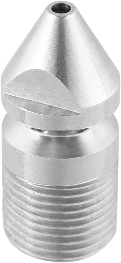 RVS Hogedruk Nozzle voor Afvoerreiniging - 3/8 BSP Draad, Ideaal voor Riolen en Industrieel Pijpen Onderhoud