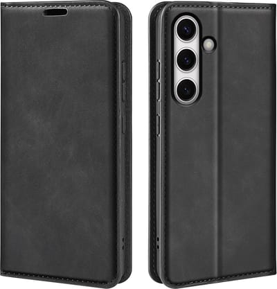 MobyDefend Hoesje - Geschikt voor Samsung Galaxy S24 FE - Luxe Wallet Bookcase (Magnetische Sluiting) - Zwart
