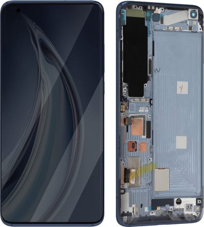 Xiaomi, Scherm + Kader Geschikt voor Xiaomi Mi 10 Pro Solstice Compleet Schermblok, Grijs