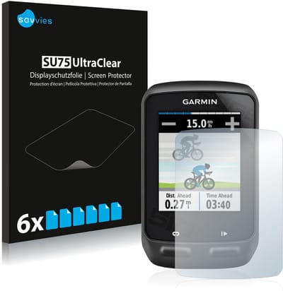 Savvies - Screenprotector voor Garmin Edge 510 - Folie Beschermfolie transparant 6 Stuks