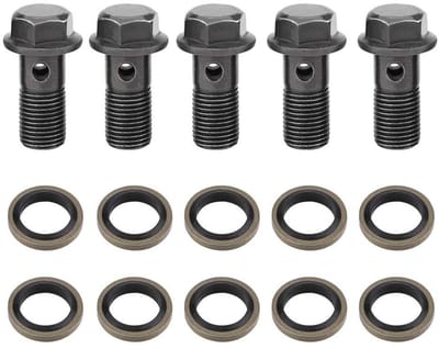 Dailygoody - Motorrembouten Set - Vervangingsset voor Remklauw - Gloednieuw - Inclusief Wasringen - Geschikt voor Remkoppeling - 5 Stuks
