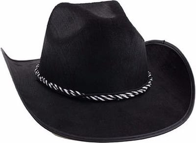 Cowboyhoed voor volwassenen - zwart - Carnaval verkleed - Western - sheriff - cowboy
