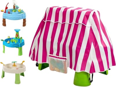 Hoes voor watertafel - Beschermhoes speeltafel - Buiten spelen - Volledige bescherming - 94 x 56 x 65 cm - Roze