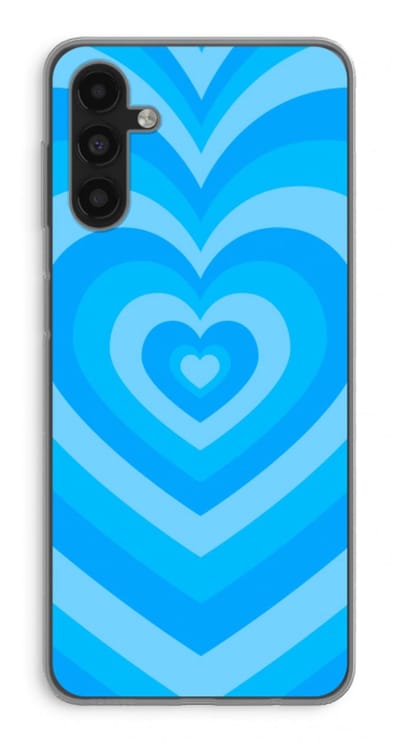 Case Company® - Hoesje geschikt voor Samsung Galaxy A13 5G hoesje - Hart Blauw - Soft Cover Telefoonhoesje - Bescherming aan alle Kanten en Schermrand