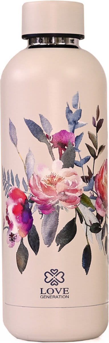Love Generation - Waterfles - Precious Pink Flowers