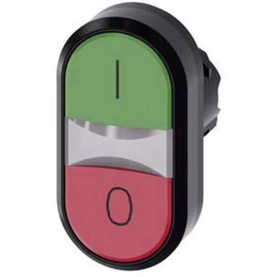Siemens 3SU10003AB420AK0 3SU1000-3AB42-0AK0 Dubbele drukknop Moment (b x h) 29.8 mm x 57.7 mm IP66, IP67, IP69/IP69K 1 stuk(s)